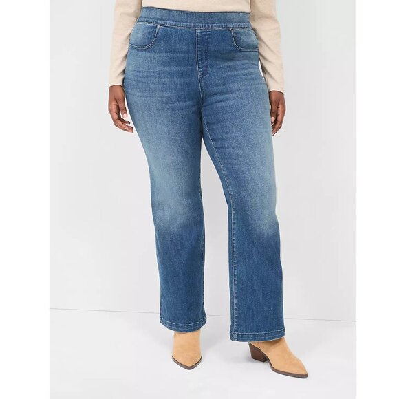 Lane Bryant High Rise Pull On Bootcut Jeans Size 30/32 - Picture 1 of 13